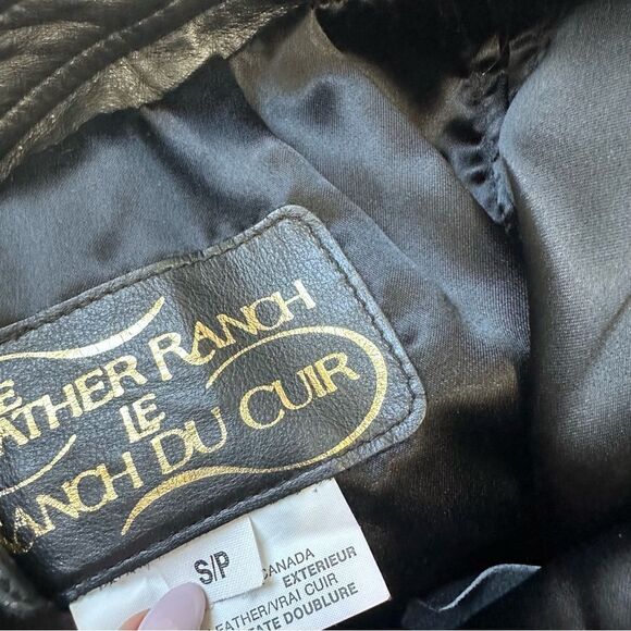 Vintage The Leather Ranch Genuine Leather Black Pencil Skirt Sz Small - Picture 6 of 12